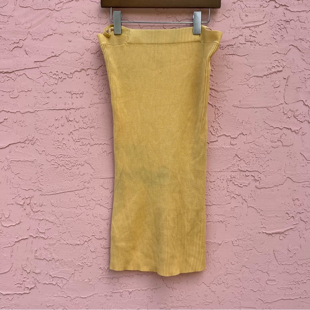 Almost Famous Ribbed Yellow Skirt Stretchy Size XL